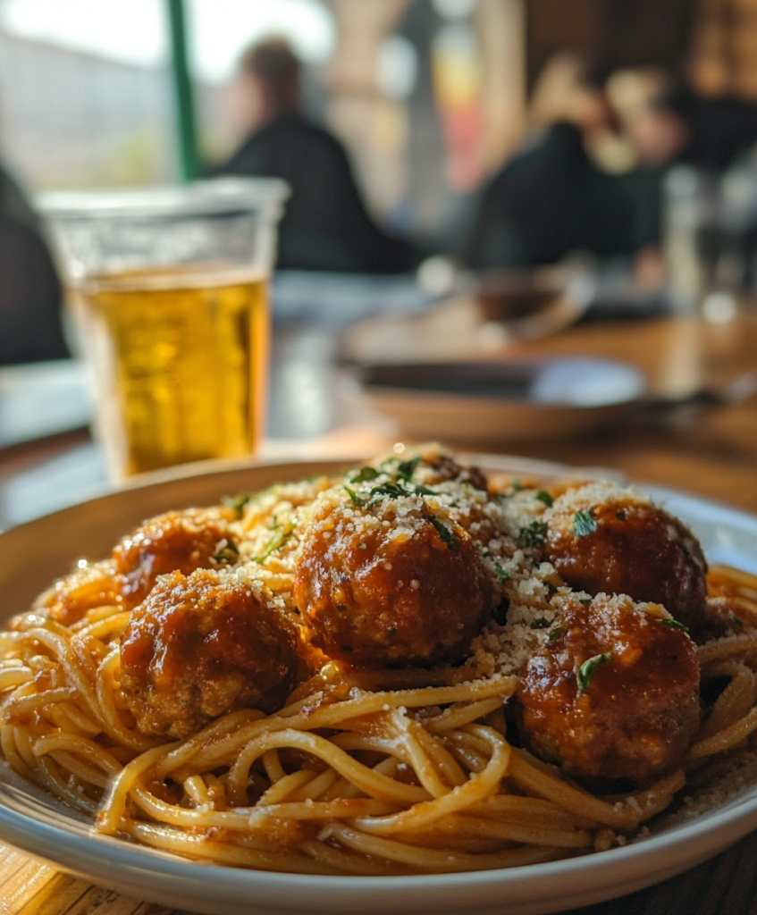 Spaghetti and meatballs